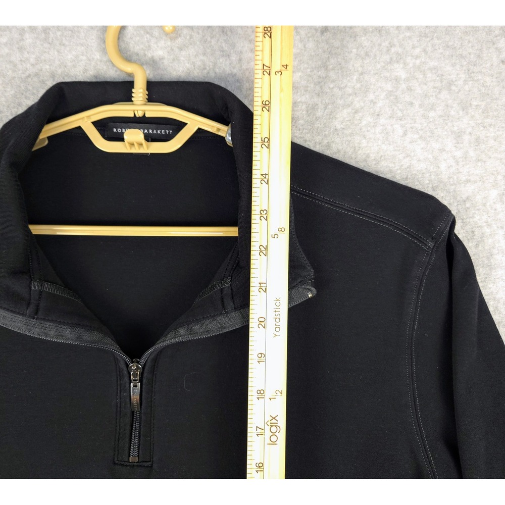 Robert Barakett Quarter Zip Pullover Long Sleeve Top Athleisure Black L - Picture 7 of 7
